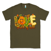 Army Green Love Fall Y'all Classic Tee - CowhideDigitalArt