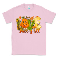 Bubblegum Pink Love Fall Y'all Classic Tee - CowhideDigitalArt