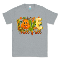 Heather Grey Love Fall Y'all Classic Tee - CowhideDigitalArt