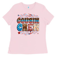 Bubblegum Pink Cousin crew Ladies Tee - Neo Western