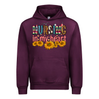 Mauve Wine Nursing In My Heart Urban Hoodie - FaDigitalArtStudio