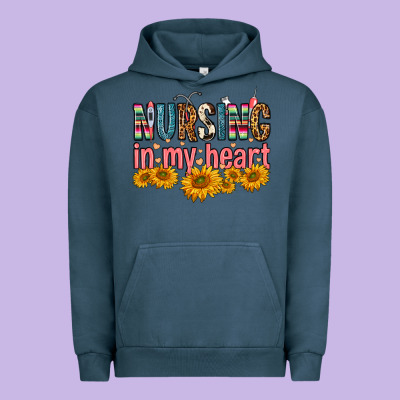 Nursing In My Heart Urban Hoodie Designed By Fadigitalartstudio