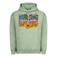 Pigment Oil Green Nursing In My Heart Urban Hoodie - FaDigitalArtStudio