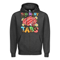 Charcoal Heather too many tabs Zipper Hoodie - Artiststas