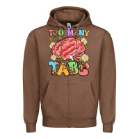 Chestnut too many tabs Zipper Hoodie - Artiststas