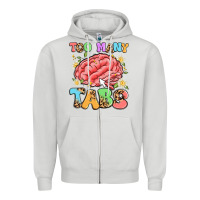 Dove Grey too many tabs Zipper Hoodie - Artiststas