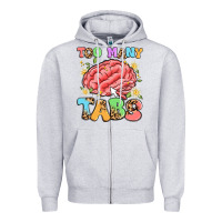 Heather Grey too many tabs Zipper Hoodie - Artiststas