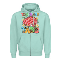 Seafoam too many tabs Zipper Hoodie - Artiststas