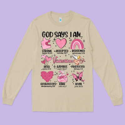 Funny Valentines Long Sleeve Tee Designed By Maliassmallbusiness