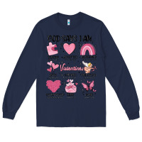 Navy funny valentines Long Sleeve Tee - MaliasSmallBusiness
