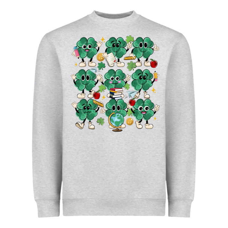 Teacher St Patrick Day Clovers Heavyweight Sweatshirt by MaliasSmallBusiness | Teevron