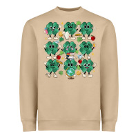 Mushroom teacher st patrick day clovers Heavyweight Sweatshirt - MaliasSmallBusiness