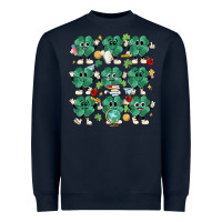Navy teacher st patrick day clovers Heavyweight Sweatshirt - MaliasSmallBusiness