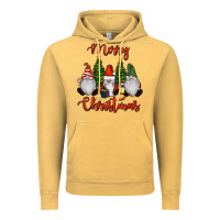 Vintage Mustard Merry Christmas Gnomes Vintage Hoodie - RanaPortraitStore