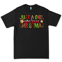 Black just a girl who loves christmas with cookies Premium Tee - FaDigitalArtStudio