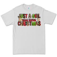 Dove Grey just a girl who loves christmas with cookies Premium Tee - FaDigitalArtStudio