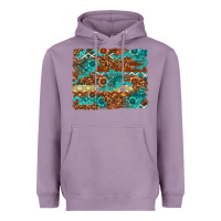 Lavender Leopard and Aztec Background Western Heavyweight Hoodie - texasbilliewilder