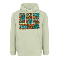 Matcha Leopard and Aztec Background Western Heavyweight Hoodie - texasbilliewilder