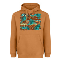 Meerkat Leopard and Aztec Background Western Heavyweight Hoodie - texasbilliewilder