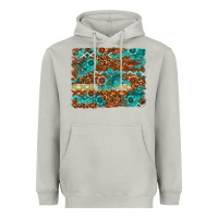 Moon Dust Leopard and Aztec Background Western Heavyweight Hoodie - texasbilliewilder