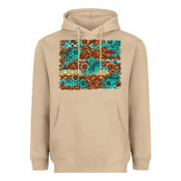 Mushroom Leopard and Aztec Background Western Heavyweight Hoodie - texasbilliewilder