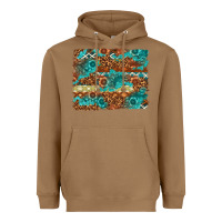 Toasted Coconut Leopard and Aztec Background Western Heavyweight Hoodie - texasbilliewilder