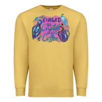Fueled By Crystals And Coffee Halloween Premium Sweatshirt | Teevron