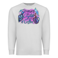 Dove Grey Fueled by crystals and coffee halloween Premium Sweatshirt - NancyCooperArtShop