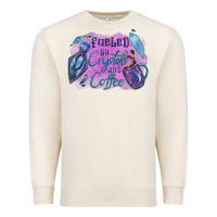 Sandshell Fueled by crystals and coffee halloween Premium Sweatshirt - NancyCooperArtShop