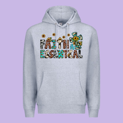 Faith Is Essential Premium Hoodie Designed By Jahusdesignshop