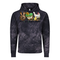 Cloud Black Peace Love Leghorn Chicken Vintage Hoodie - LillyAllenDesigns