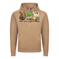 Vintage Coffee Peace Love Leghorn Chicken Vintage Hoodie - LillyAllenDesigns