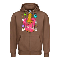 Chestnut instant good vibes Zipper Hoodie - Artiststas