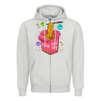 Dove Grey instant good vibes Zipper Hoodie - Artiststas