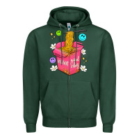 Sports Green instant good vibes Zipper Hoodie - Artiststas
