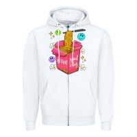 White instant good vibes Zipper Hoodie - Artiststas