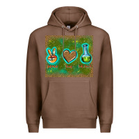 Chestnut peace love lab tech Premium Hoodie - TumblerDesignByShophia