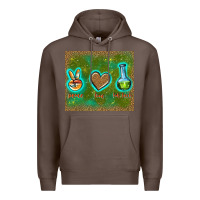 Coffee peace love lab tech Premium Hoodie - TumblerDesignByShophia