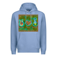 Colony Blue peace love lab tech Premium Hoodie - TumblerDesignByShophia