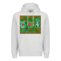 Dove Grey peace love lab tech Premium Hoodie - TumblerDesignByShophia