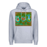 Heather Grey peace love lab tech Premium Hoodie - TumblerDesignByShophia
