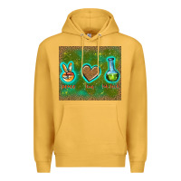Mustard peace love lab tech Premium Hoodie - TumblerDesignByShophia