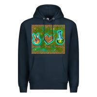 Navy peace love lab tech Premium Hoodie - TumblerDesignByShophia