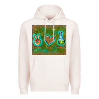 Pale Pink peace love lab tech Premium Hoodie - TumblerDesignByShophia