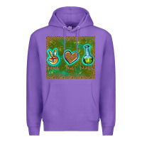 Purple peace love lab tech Premium Hoodie - TumblerDesignByShophia