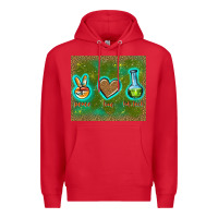 Red peace love lab tech Premium Hoodie - TumblerDesignByShophia