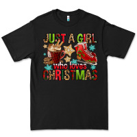 Black just a girl who loves christmas Premium Tee - FaDigitalArtStudio