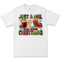 White just a girl who loves christmas Premium Tee - FaDigitalArtStudio
