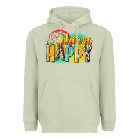 Matcha Choose happy Heavyweight Hoodie - NancyCooperArtShop