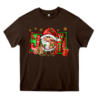 Chocolate Brown joy santa gnomes Heavy Core Tee - FaDigitalArtStudio